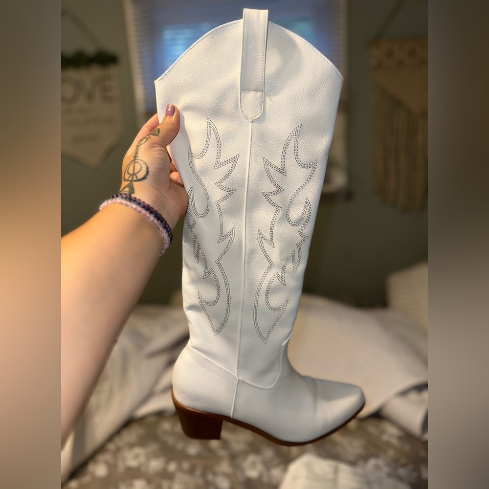 Cowboy boots with a little heel